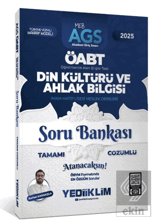 2025 MEB AGS ÖABT Din Kültürü ve Ahlak Bilgisi Tamamı Çözümlü Soru Ban