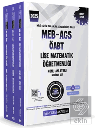 2025 MEB-AGS-ÖABT Lise Matematik Öğretmenliği Konu Anlatımlı (3 kitap)