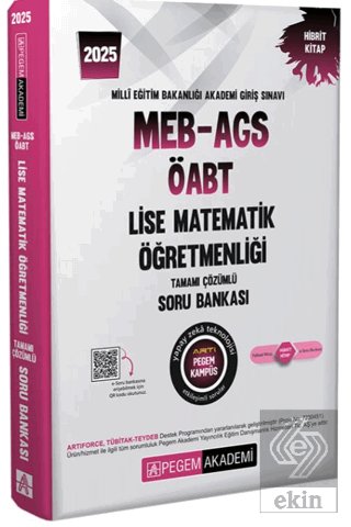 2025 MEB-AGS-ÖABT Lise Matematik Öğretmenliği Tamamı Çözümlü Soru Bank