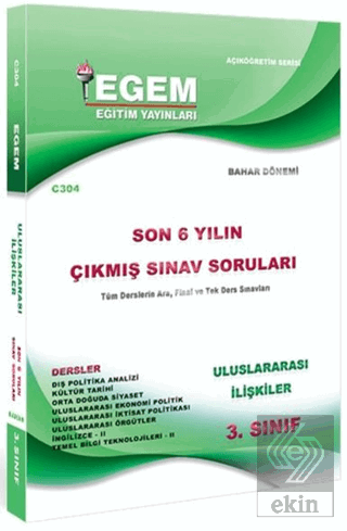 3. Sınıf Uluslararası İlişkiler Son 6 Yılın Çıkmış