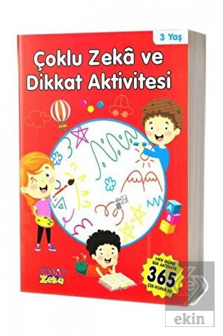 3 Yaş Çoklu Zeka ve Dikkat Aktivitesi - Kırmızı Ki