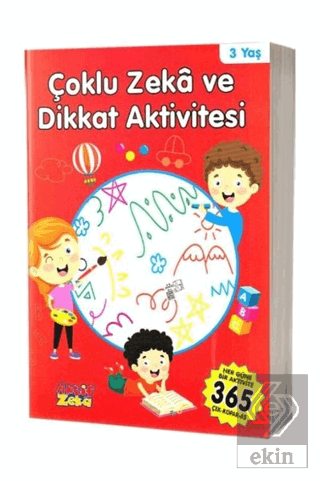 3 Yaş Çoklu Zeka ve Dikkat Aktivitesi - Kırmızı Ki