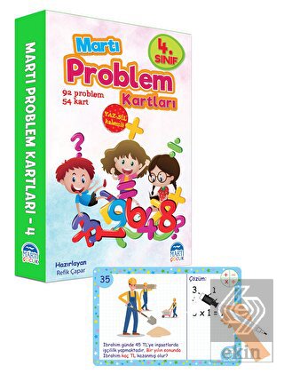 4. Sınıf Problem Kartları - Yaz Sil Kalemli