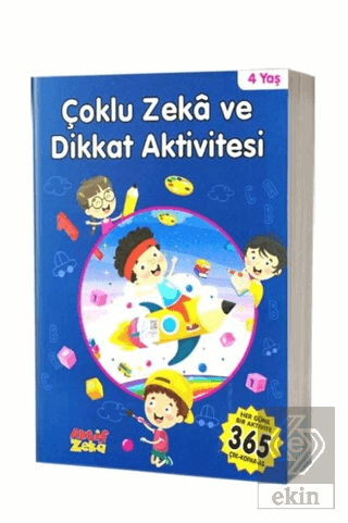 4 Yaş Çoklu Zeka ve Dikkat Aktivitesi - Mavi Kitap