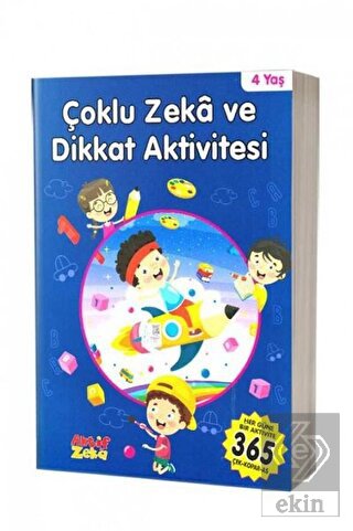 4 Yaş Çoklu Zeka ve Dikkat Aktivitesi - Mavi Kitap