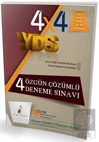 4x4 YDS 4 Özgün Çözümlü Deneme Sınavı