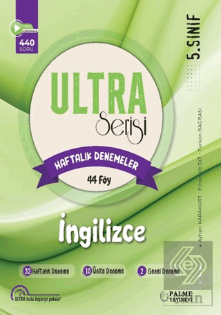 5. Sınıf Ultra İngilizce Haftalık Denemeler 44 Föy