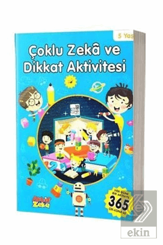 5 Yaş Çoklu Zeka ve Dikkat Aktivitesi - Mavi Kitap