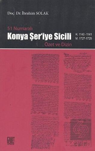 51 Numaralı Konya Şer\'iye Sicili