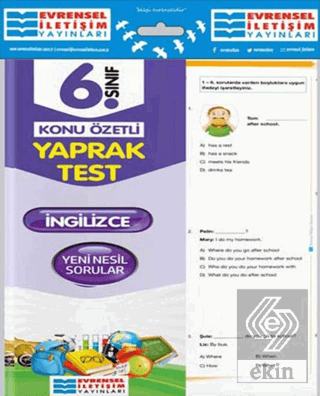 6. Sınıf İngilizce Konu Özetli Yaprak Test