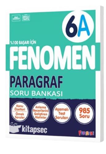 6. Sınıf Paragraf A Soru Bankası Fenomen Yayınları