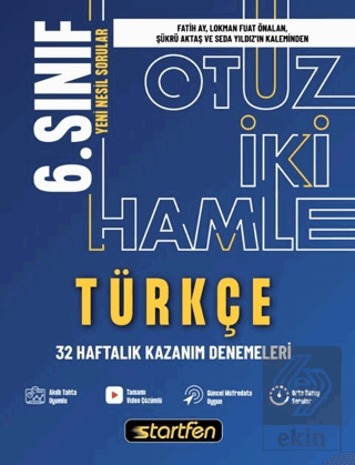 6. Sınıf Türkçe 32 Haftalık Kazanım Denemeleri