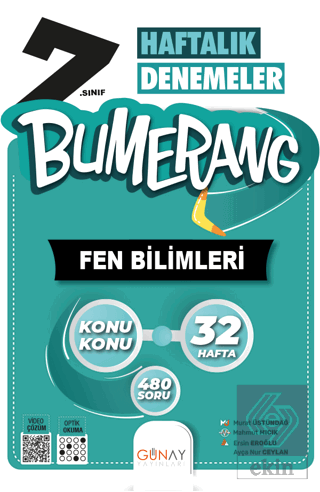 7. Sınıf Bumerang 32 Haftalık Fen Bilimleri Deneme