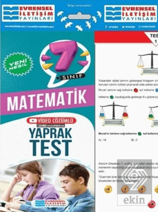 7. Sınıf Matematik Yeni Nesil Video Çözümlü Yaprak