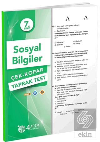 7. Sınıf Sosyal Bilgiler Çek Kopar Yaprak Test