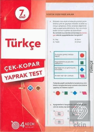 7. Sınıf Türkçe Çek Kopar Yaprak