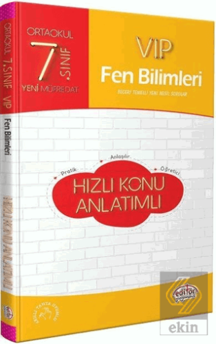 7. Sınıf VIP Fen Bilimleri Hızlı Konu Anlatımlı