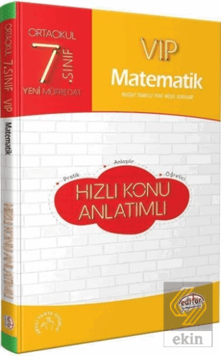 7. Sınıf VIP Matematik Hızlı Konu Anlatımlı