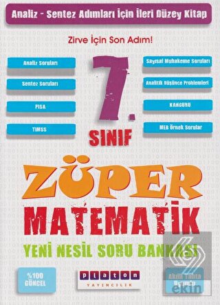 7. Sınıf Züper Matematik Yeni Nesil Soru Bankası