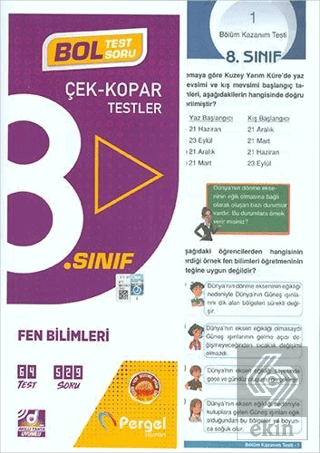 8. Sınıf 2022 Fen Bilimleri Çek Kopar Test (44 Bt