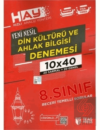 8. Sınıf Din Kültürü ve Ahlak Bilgisi HAY Branş De