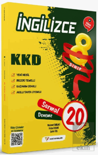 8. Sınıf İngilizce 20 Sarmal Deneme Veri Yayınevi