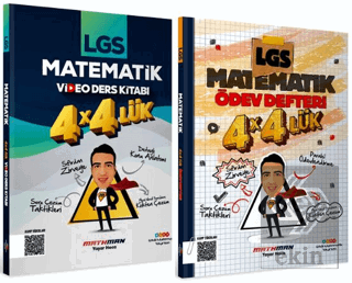 8. Sınıf LGS Matematik 4 4 lük Video Ders Kitabı +