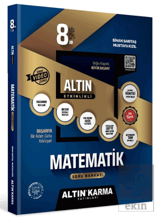 8. Sınıf Matematik Altın Etkinlikli Kazanım Soru Bankası