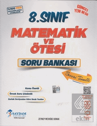 8. Sınıf Matematik ve Ötesi Soru Bankası Saydam Ya