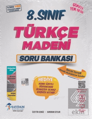 8. Sınıf Türkçe Madeni Soru Bankası Saydam Yayınla