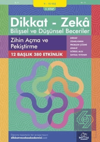 9-10 Yaş Dikkat - Zeka Bilişsel ve Düşünsel Beceri