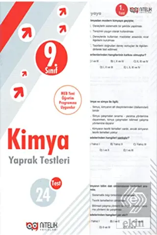 9. Sınıf Kimya Yaprak Test