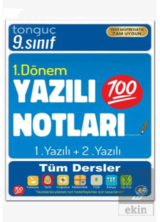 9. Sınıf Yazılı Notları 1. Dönem 1 ve 2. Yazılı