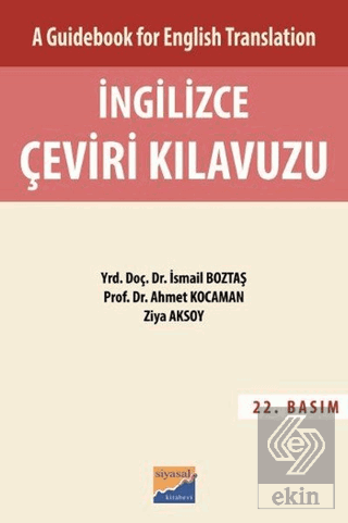 A Guidebook For English Translation İngilizce Çevi