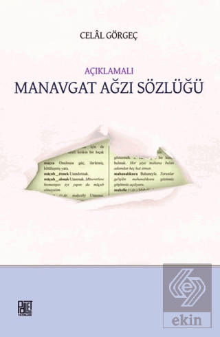 Açıklamalı Manavgat Ağzı Sözlüğü