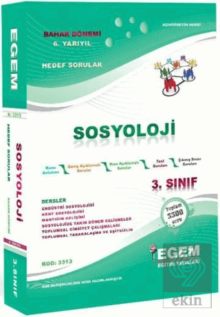 Açıköğretim Sosyoloji 3. Sınıf 6. Yarıyıl Bahar Dö