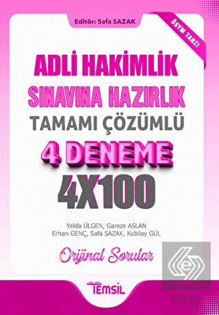 Adli Hakimlik 4 Deneme 2022