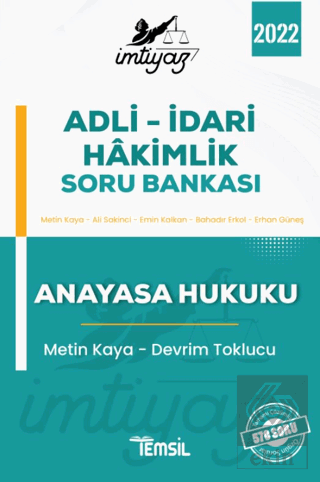 Adli - İdari Hakimlik Soru Bankası Anayasa Hukuku 2022