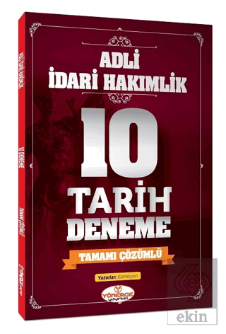 Adli İdari Hakimlik Tarih 10 Deneme Çözümlü Yönerg