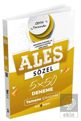 ALES Sözel 5x50 Deneme Tamamı Çözümlü