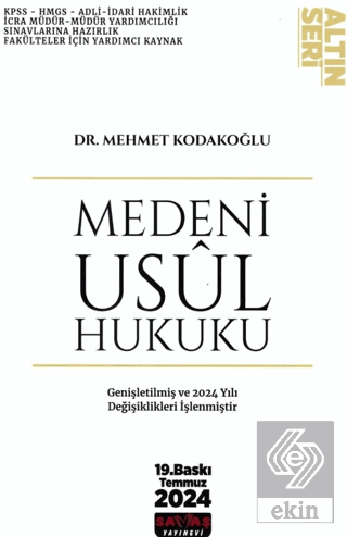 Altın Seri - Medeni Usul Hukuku Konu Anlatımı