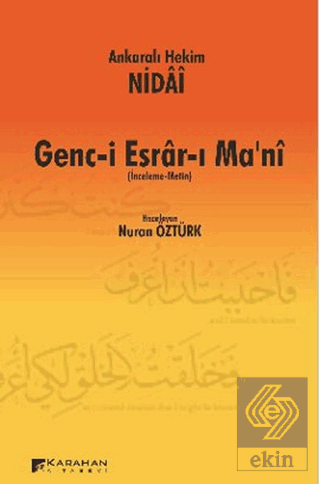 Ankaralı Hekim Nidai Genc-i Esrar-ı Ma\'ni