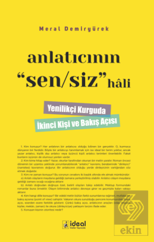 Anlatıcının Sen/Siz Hali