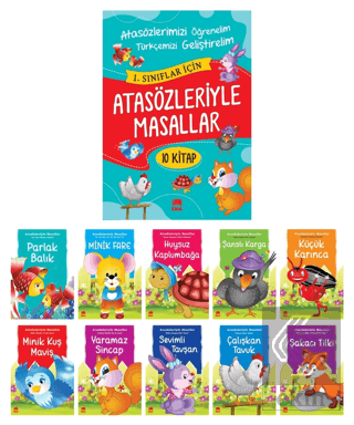 Atasözleriyle Masallar Seti Düz Yazılı (10 Kitap t