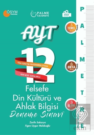 AYT Felsefe Din Kültürü ve Ahlak Bilgisi Palmetre