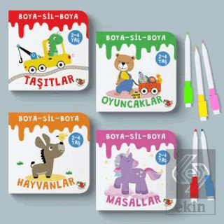 Boya-Sil-Boya (4 Kitap + 5 Kalem Seti)