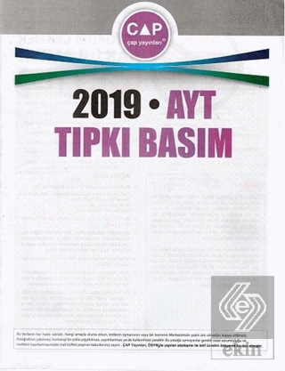 Çap 2019 AYT Tıpkı Basım