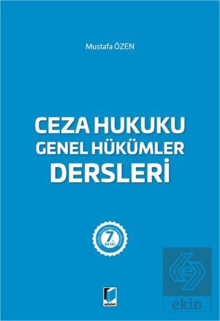 Ceza Hukuku Genel Hükümler Dersleri