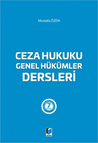 Ceza Hukuku Genel Hükümler Dersleri