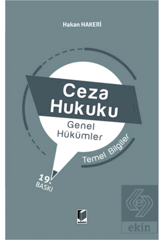 Ceza Hukuku Genel Hükümler Temel Bilgiler